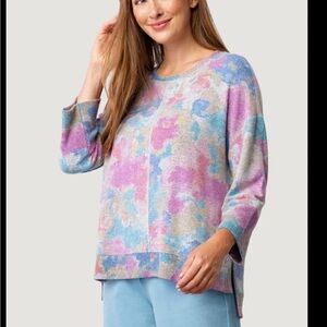Habitat Super Soft Soring Floral Boxy Crew Neck Sweater size Large colourful